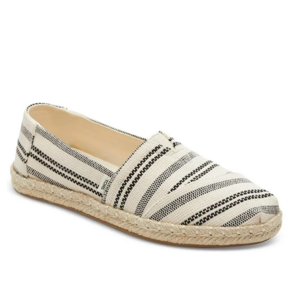 TOMS Womens Alpargata Rope Espadrille Slip On Flats Casual - Beige Size 7.5 - Picture 1 of 5